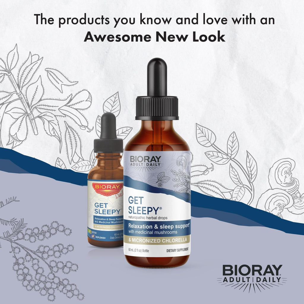 BIORAY Daily Get Sleepy – Sleep Support Liquid with Medicinal Mushrooms & Micronized Chlorella