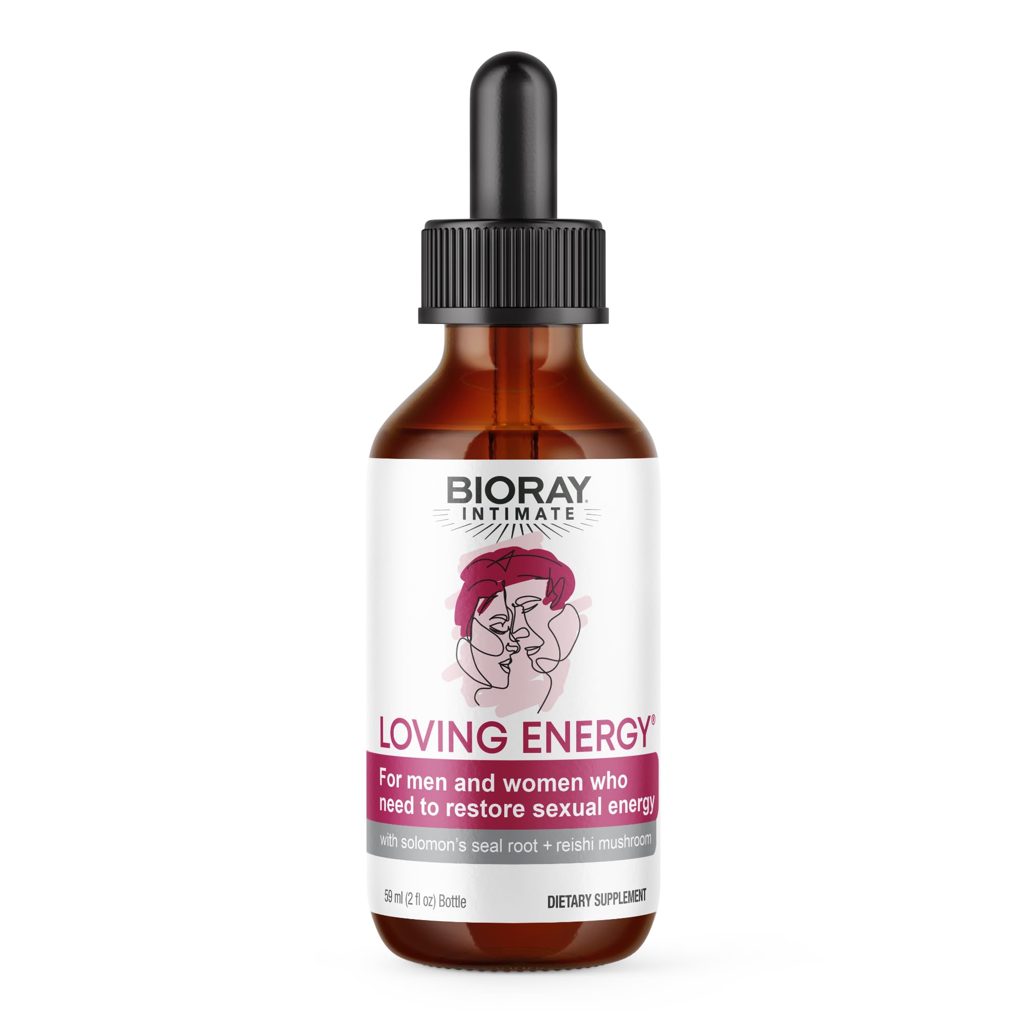 BIORAY Intimate Loving Energy - 2 fl oz | Medicinal Mushrooms | Non-GMO, Vegan, Gluten Free