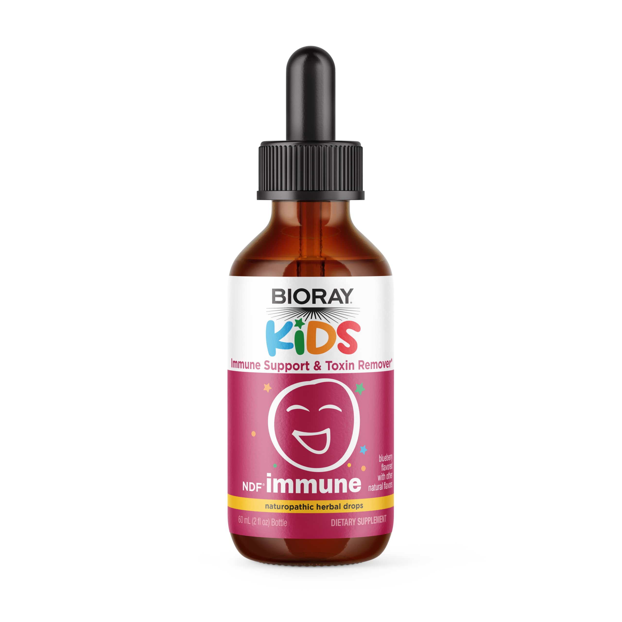 BIORAY Kids NDF Immune – Blueberry, 2 oz | Immune Support & Toxin Removal