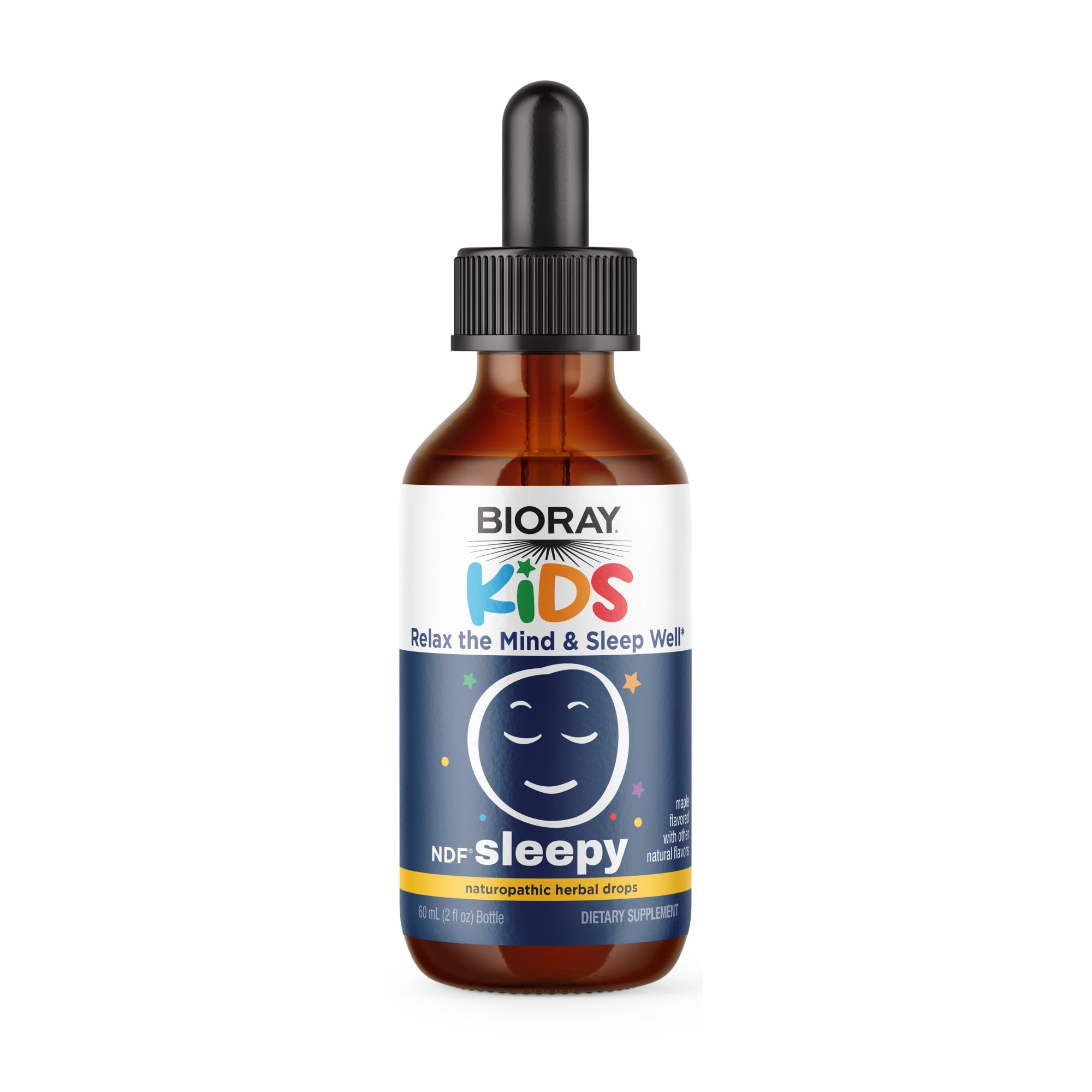 BIORAY Kids NDF Sleepy Maple - 2 fl oz | Restful Night Sleep for Kids | Non-GMO, Vegan, Gluten Free