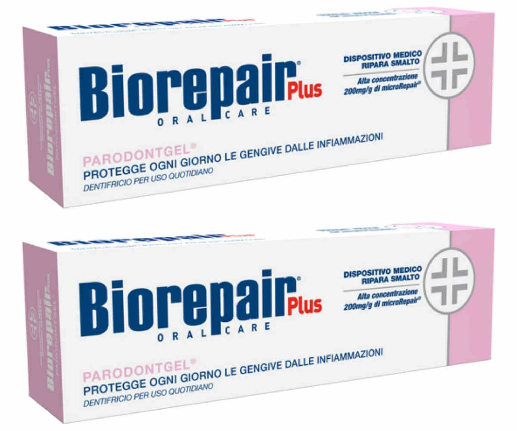 Biorepair Parodontgel Daily Toothpaste – 2 x 75ml Tubes | Italian Import