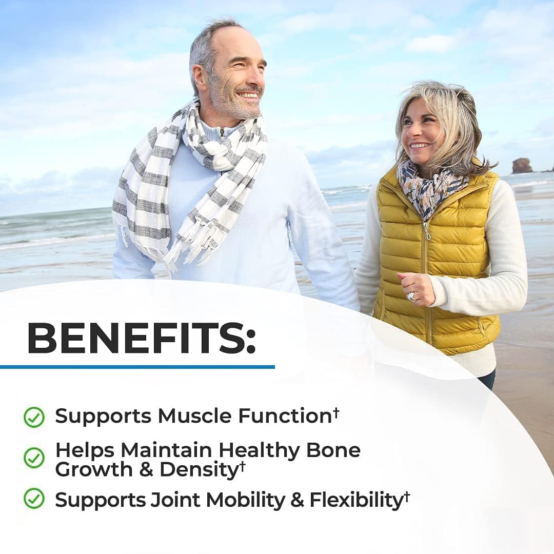 BioSchwartz Bone Strength – Gentle 9-in-1 Calcium Mg Zn D3 K2 for Women & Men