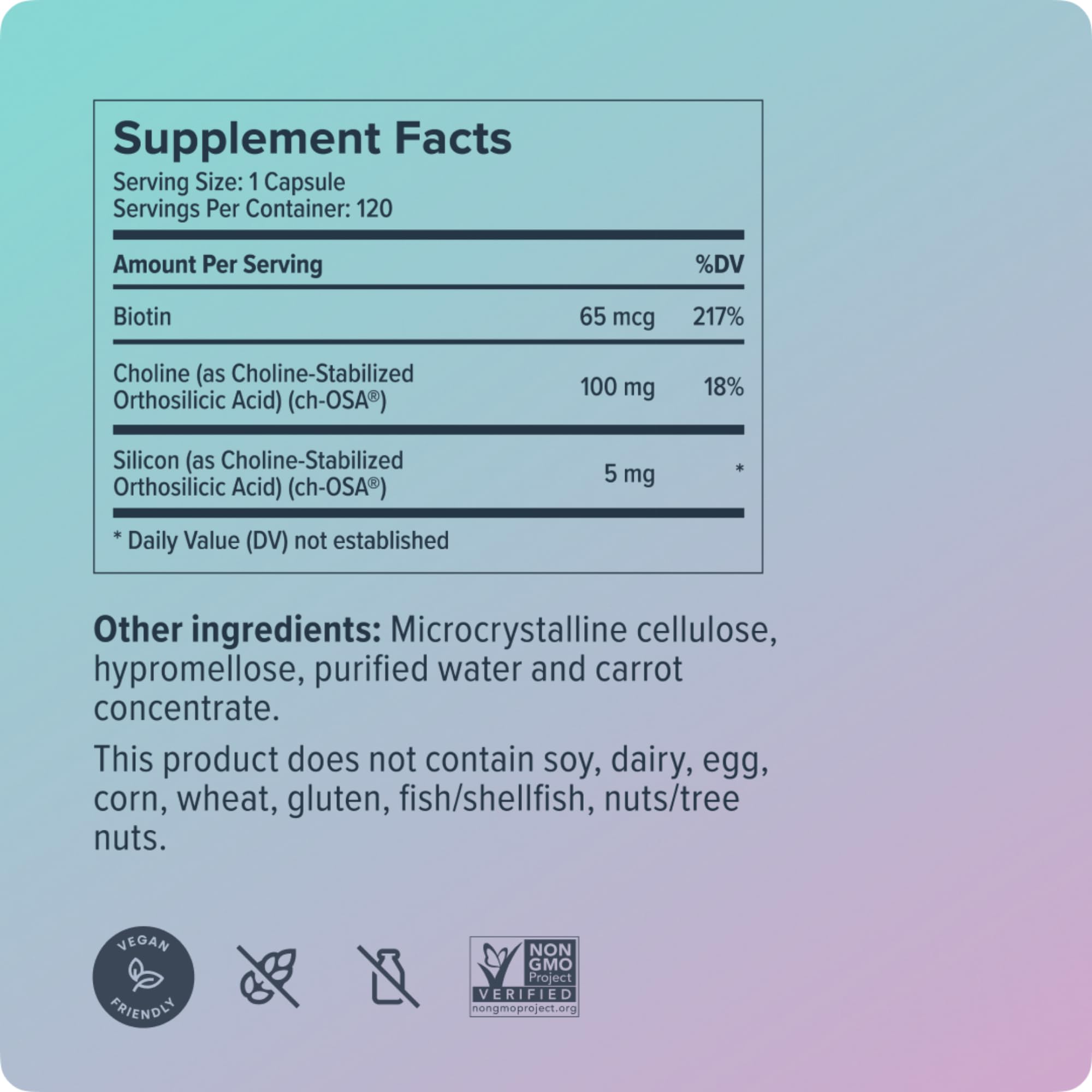 Biosil Advanced Hair + Nail Care – Growth Vitamins for Women | 120 Capsules | ch-OSA