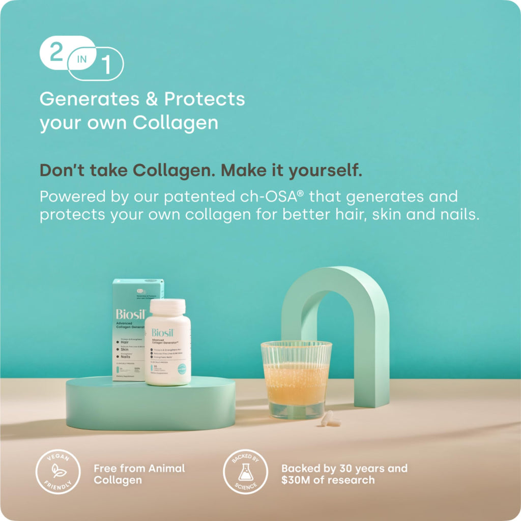 Biosil Collagen Booster - 60 Capsules | Patented ch-OSA Activator