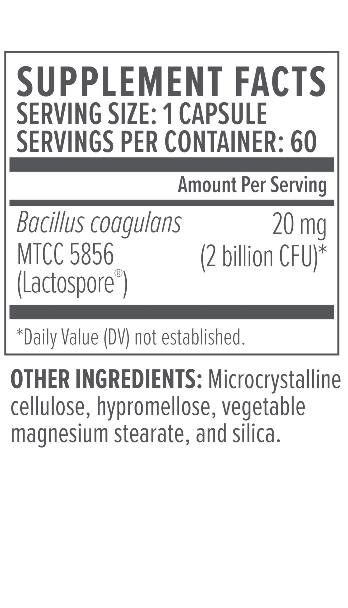 Biote Nutraceuticals Bacillus Coagulans – Gut & Digestive Health (60 Capsules)