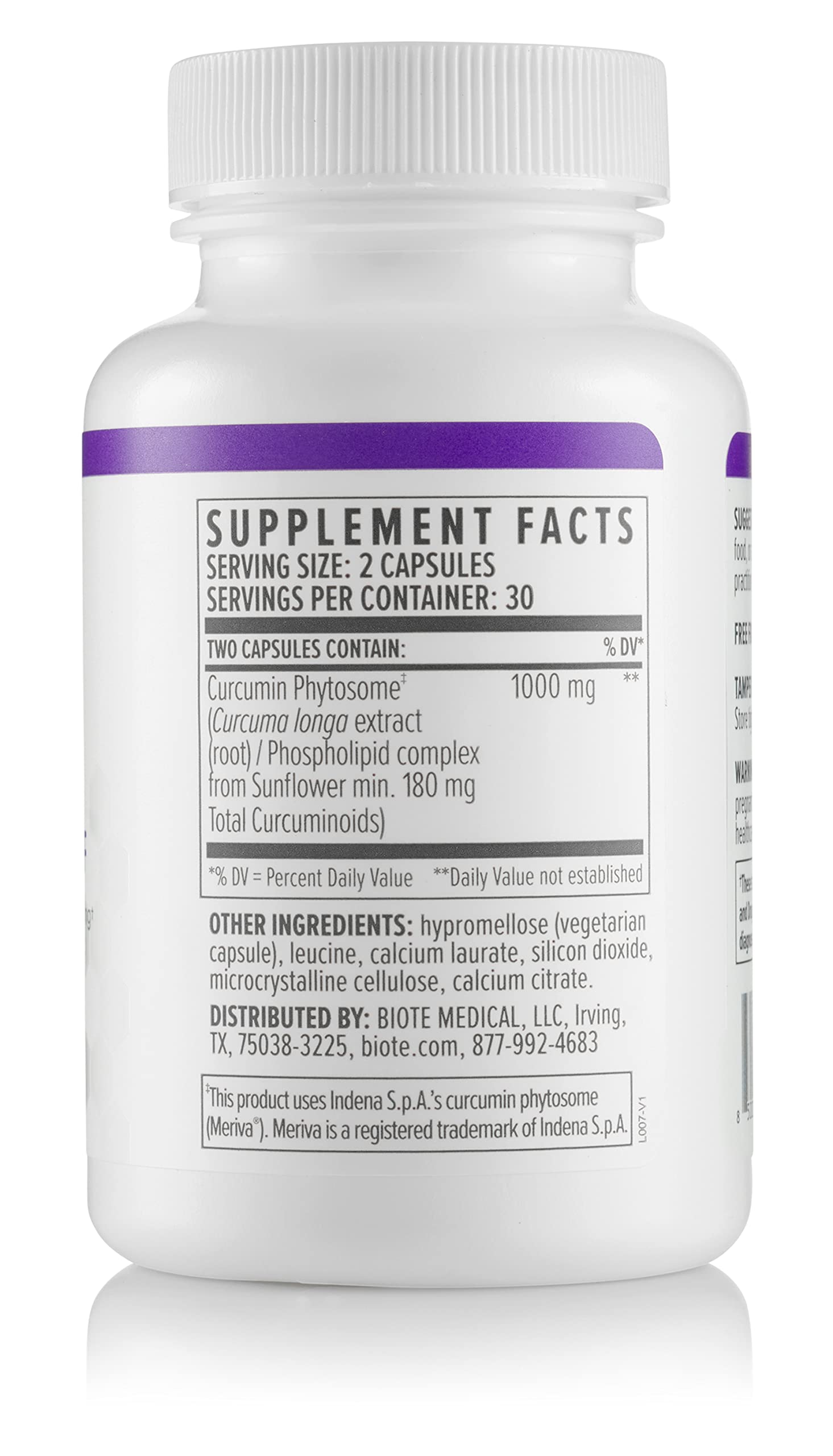 Biote Nutraceuticals Curcumin SF – Circulation & Healthy Aging (60 Capsules)