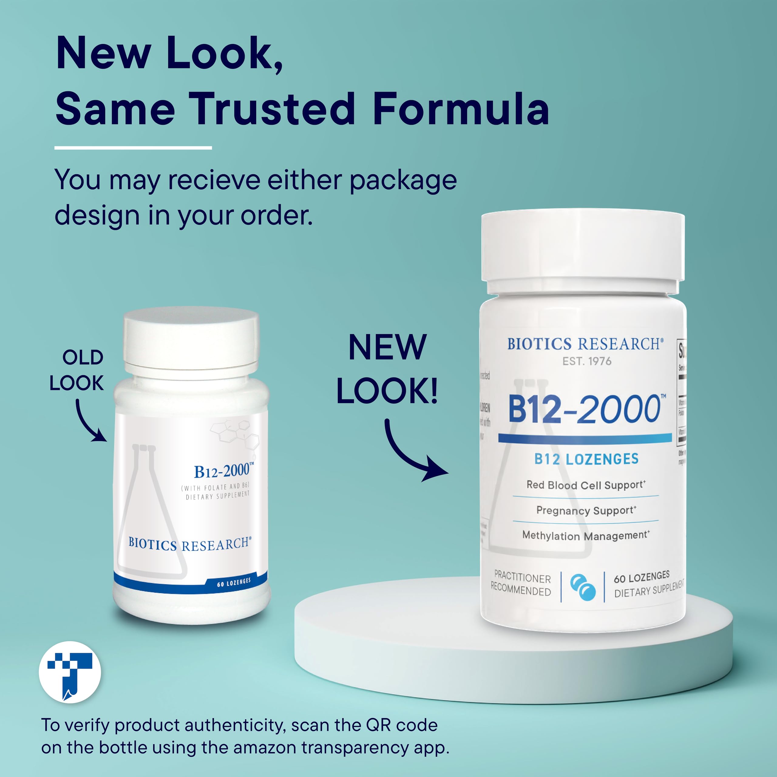 Biotics Research B12-2000™ Sublingual Lozenges – 2000 mcg B12, B6 & Folate, Berry Flavor, 60 Count