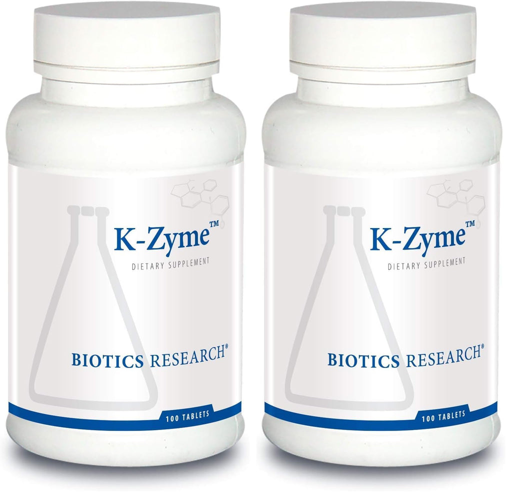 Biotics Research K Zyme Potassium 99 mg – 100 Tablets (Pack of 2) | Supports Cardiovascular Function & Electrolyte Balance