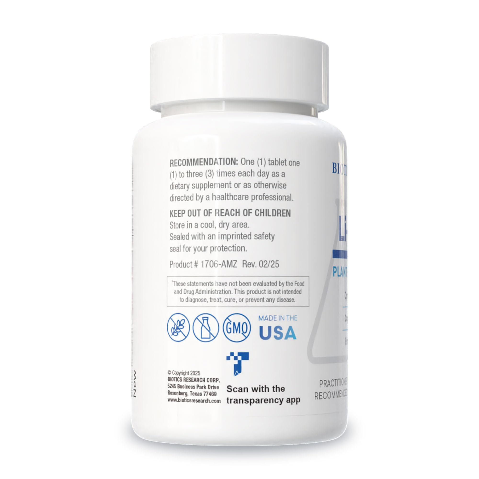 Biotics Research Li Zyme 50 mcg Lithium – Whole-Food, Phytochemically Bound, Highly Bioavailable – Brain Function, Memory & Mood Support (Pack of 2, 100 Tablets)