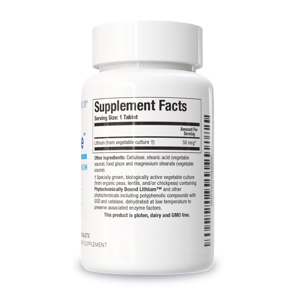 Biotics Research Li Zyme 50 mcg Lithium – Whole-Food, Phytochemically Bound, Highly Bioavailable – Brain Function, Memory & Mood Support (Pack of 2, 100 Tablets)