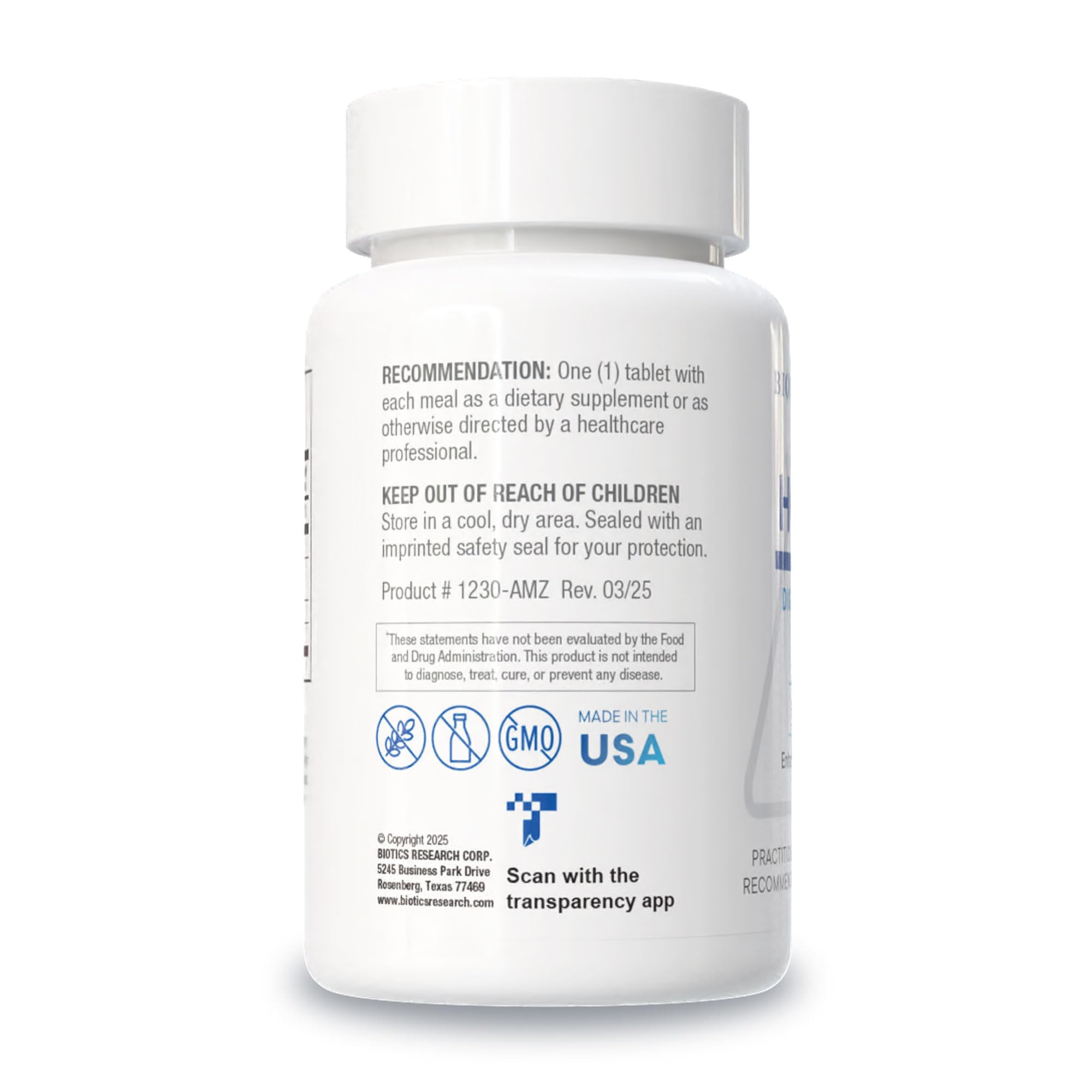 Biotics Research HCl Plus – Digestive Support with Betaine HCl, Pepsin & Glutamic Acid | 90 Tabs (Pack of 2)