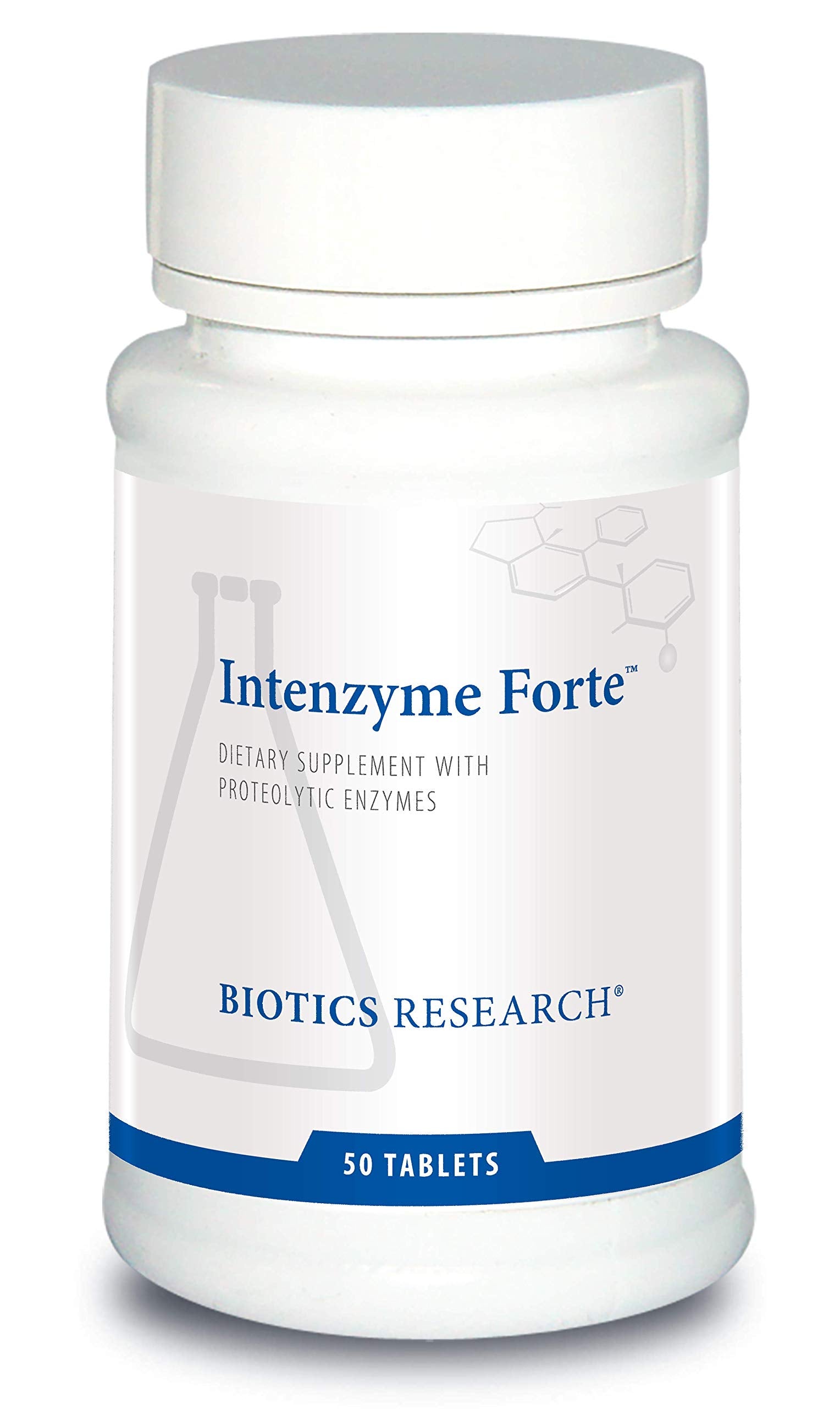 Biotics Research Intenzyme Forte™ Proteolytic Pancreatic Enzymes – Protein Digestion Support | Immune & Circulatory Health | 50 Tablets