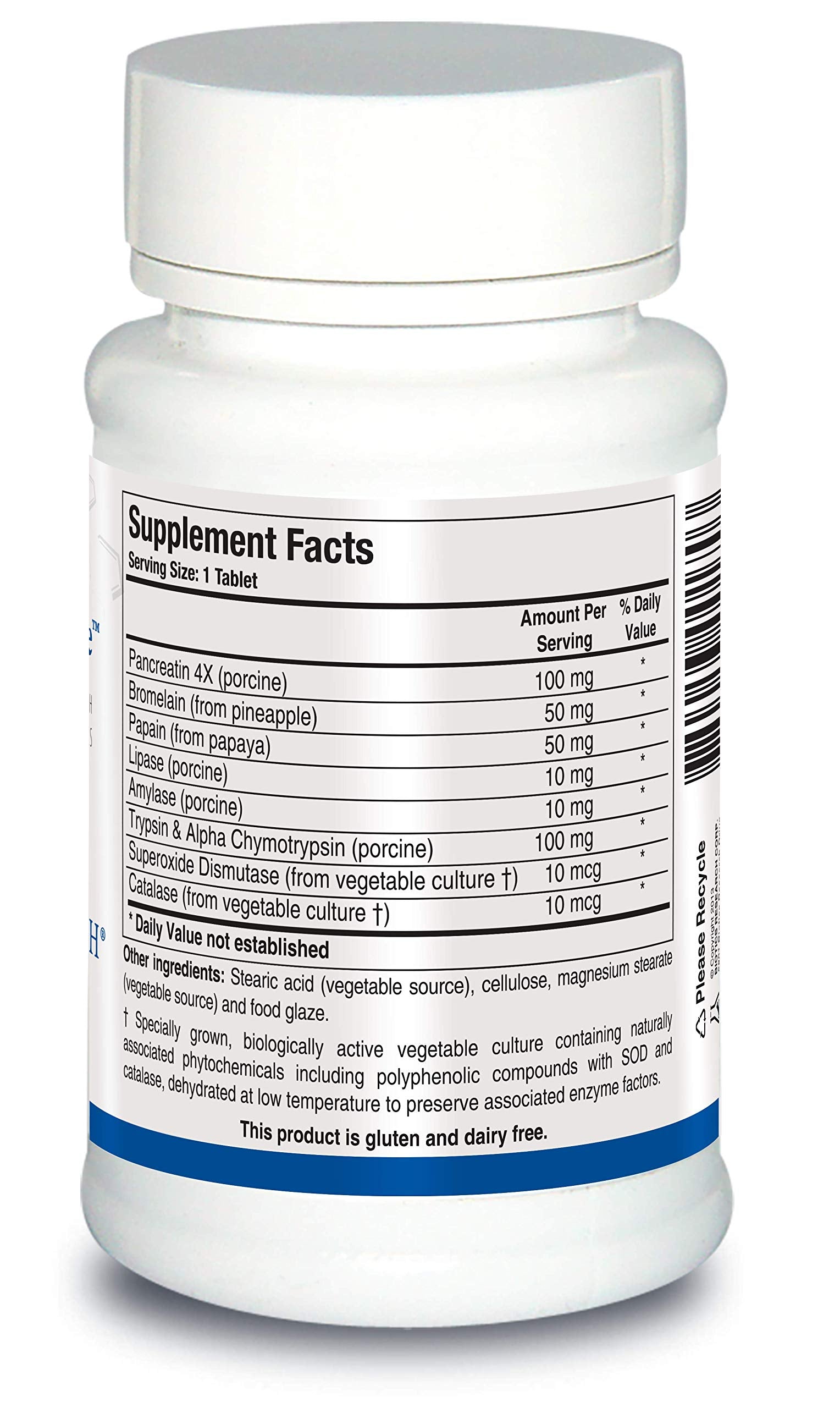 Biotics Research Intenzyme Forte™ Proteolytic Pancreatic Enzymes – Protein Digestion Support | Immune & Circulatory Health | 50 Tablets