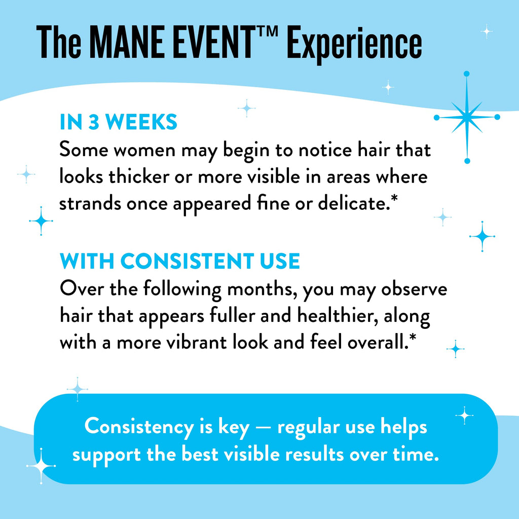 Hair Growth Vitamins for Women – Biotin, Collagen & Lustriva | Mane Event