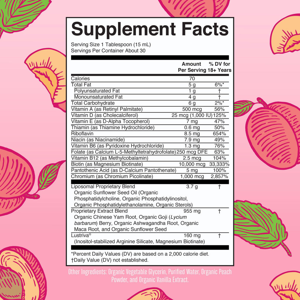 MaryRuth Organics Lustriva Hair Growth Liposomal Multivitamin | Biotin 10000 mcg
