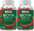 Biotin Gummies 10,000mcg – Hair, Skin & Nails – Vegan, Non-GMO – 70 Count (Pack of 2)