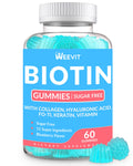 Biotin Gummies for Hair, Nails & Skin – Sugar Free, Gluten Free | Collagen & Biotin Vitamins