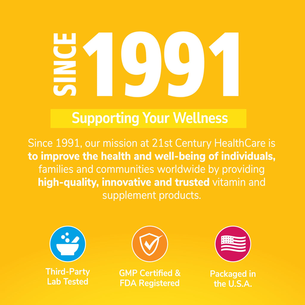 21st Century Biotin Tablets - 10,000 mcg Unflavored, 120 Count