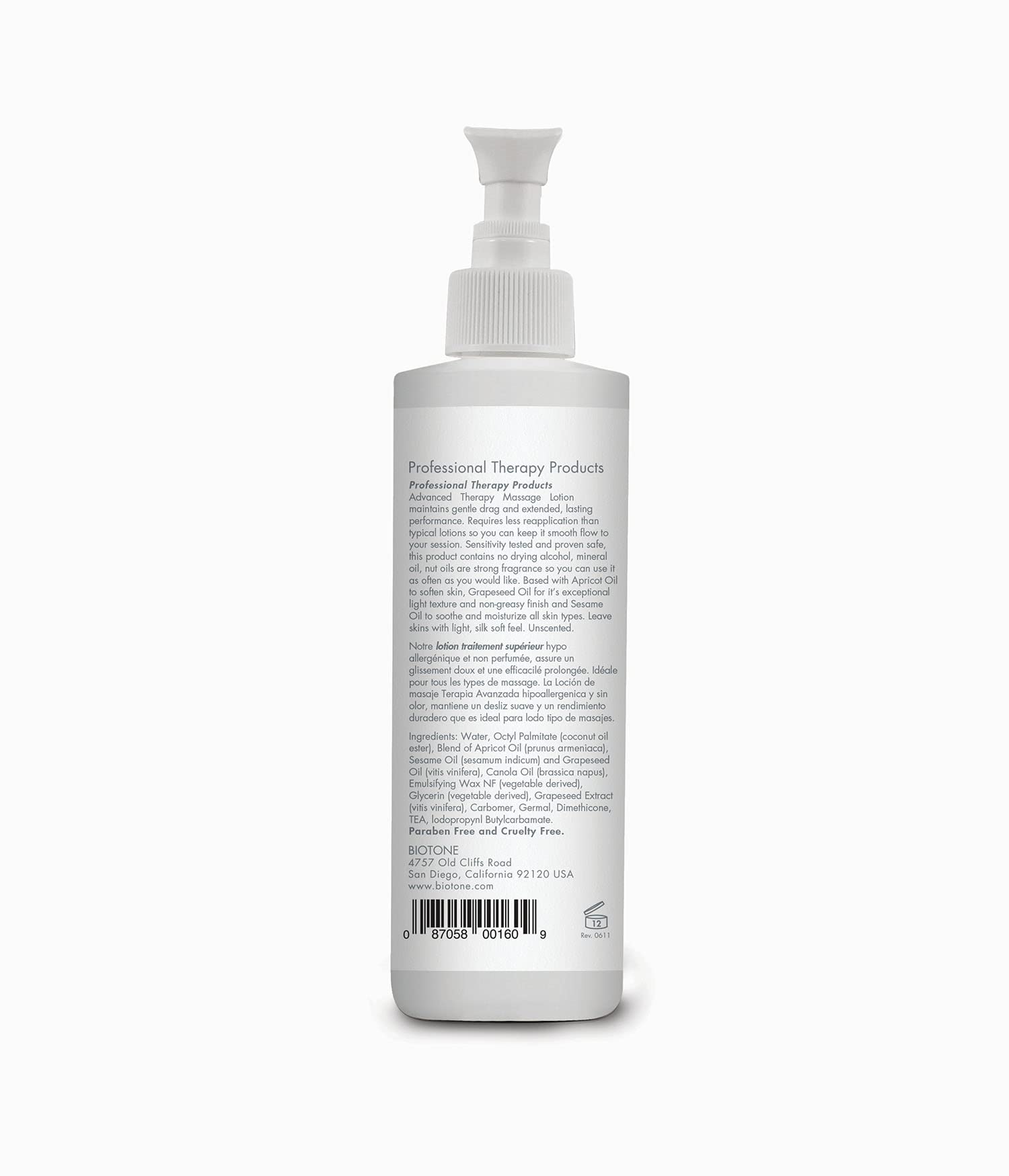 BIOTONE Advanced Therapy Massage Lotion – Hypoallergenic, Fragrance-Free