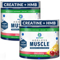 BioTrust Ageless Muscle Builder - Creatine HMB Powder with Vitamin D3 & Betaine | Build & Preserve Muscle Mass Naturally Declining with Age - Fruit Punch, 60 Servings