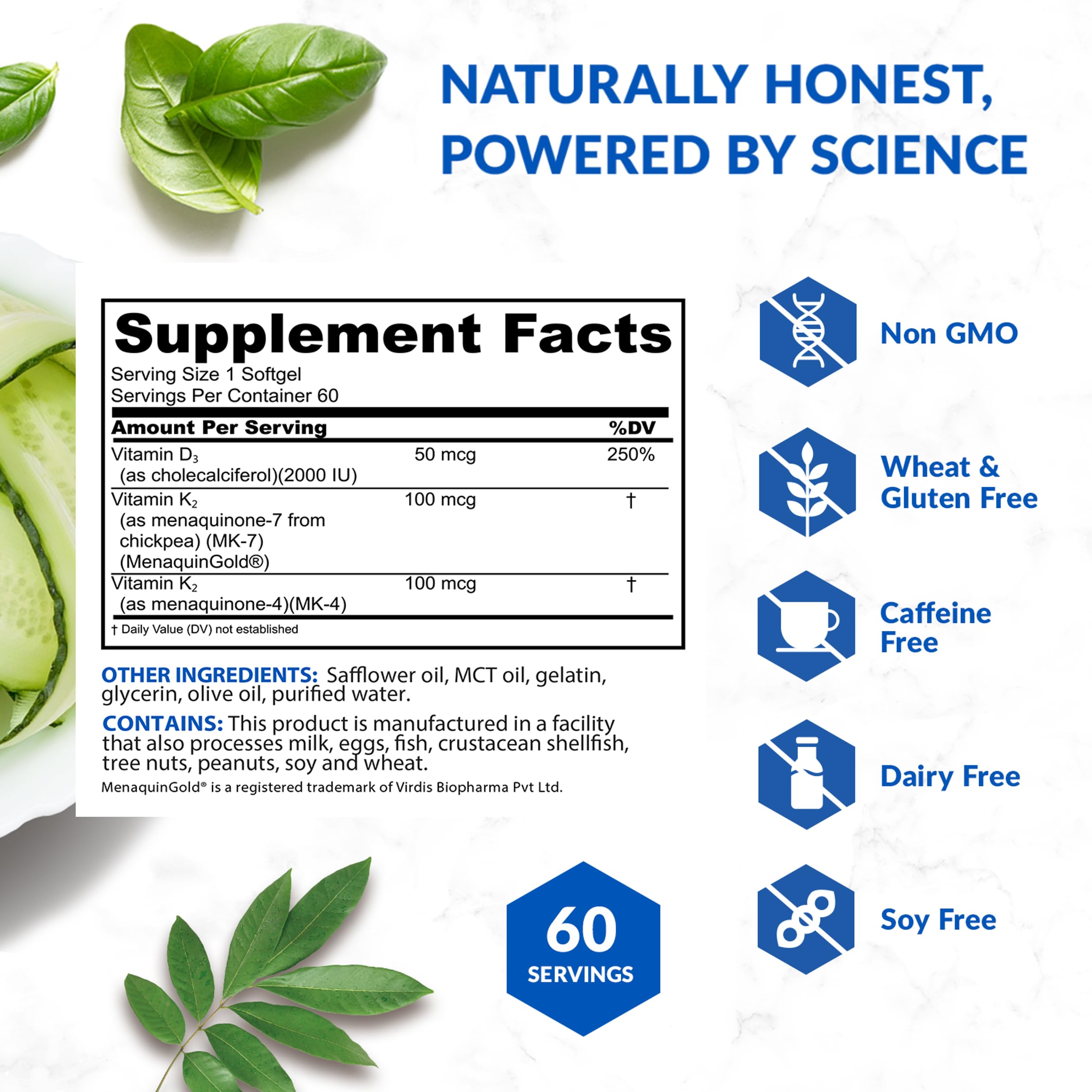 BioTrust Sol Joy: High-Potency Vitamin D3 K2 (50 mcg) Softgels