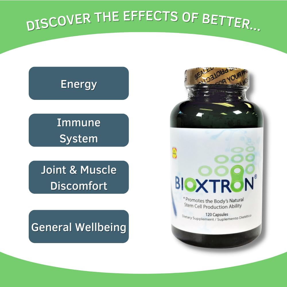 Bioxtron Natural AFA Stem Cell Supplement - Joint Support, Immune Health & Energy | 120 Caps