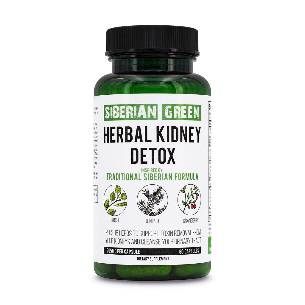 Siberian Green Kidney Detox 60 Capsules – Cranberry, Birch & Juniper Traditional Siberian Formula