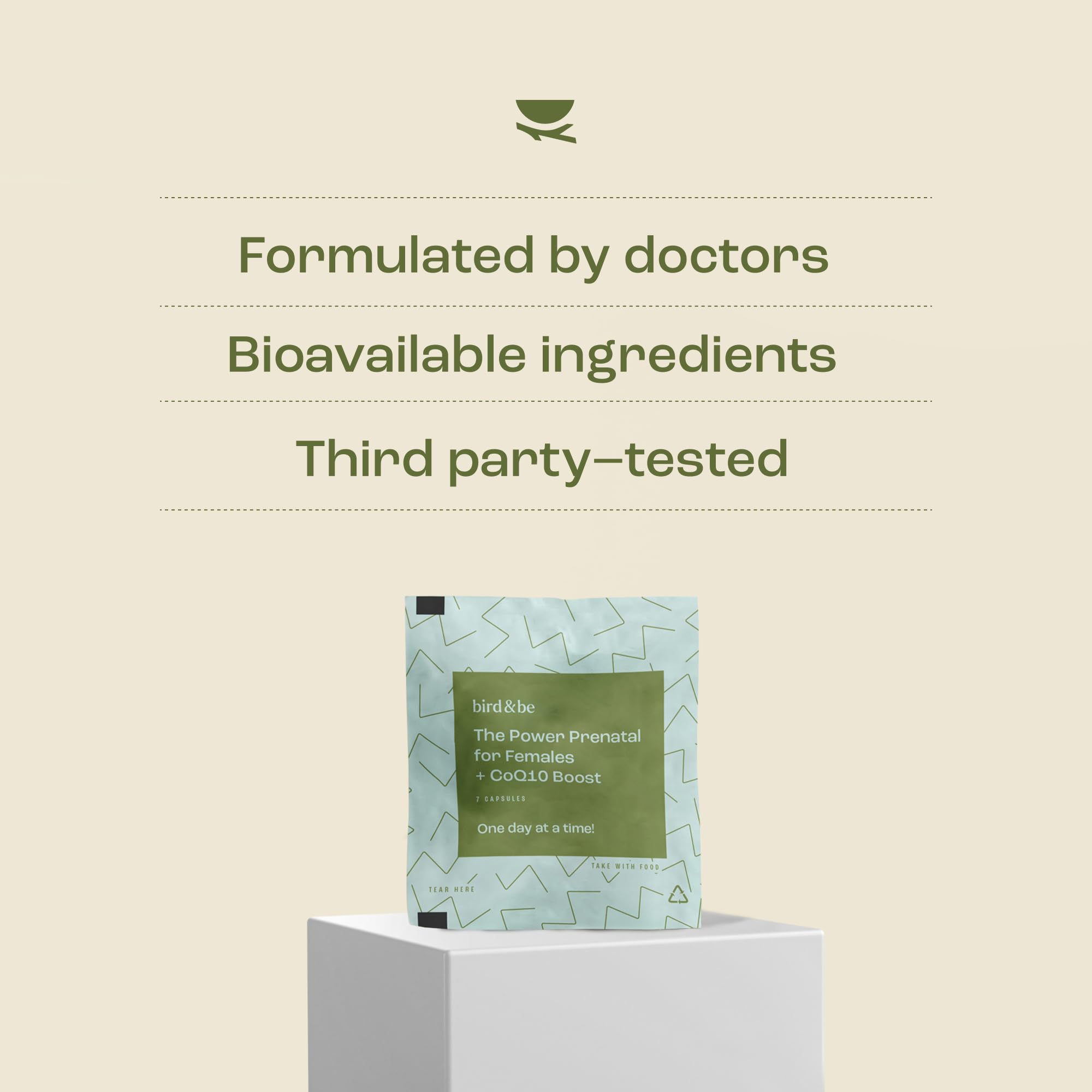 bird&be The Power Prenatal for Females with CoQ10 Boost | Preconception & Prenatal Multivitamin