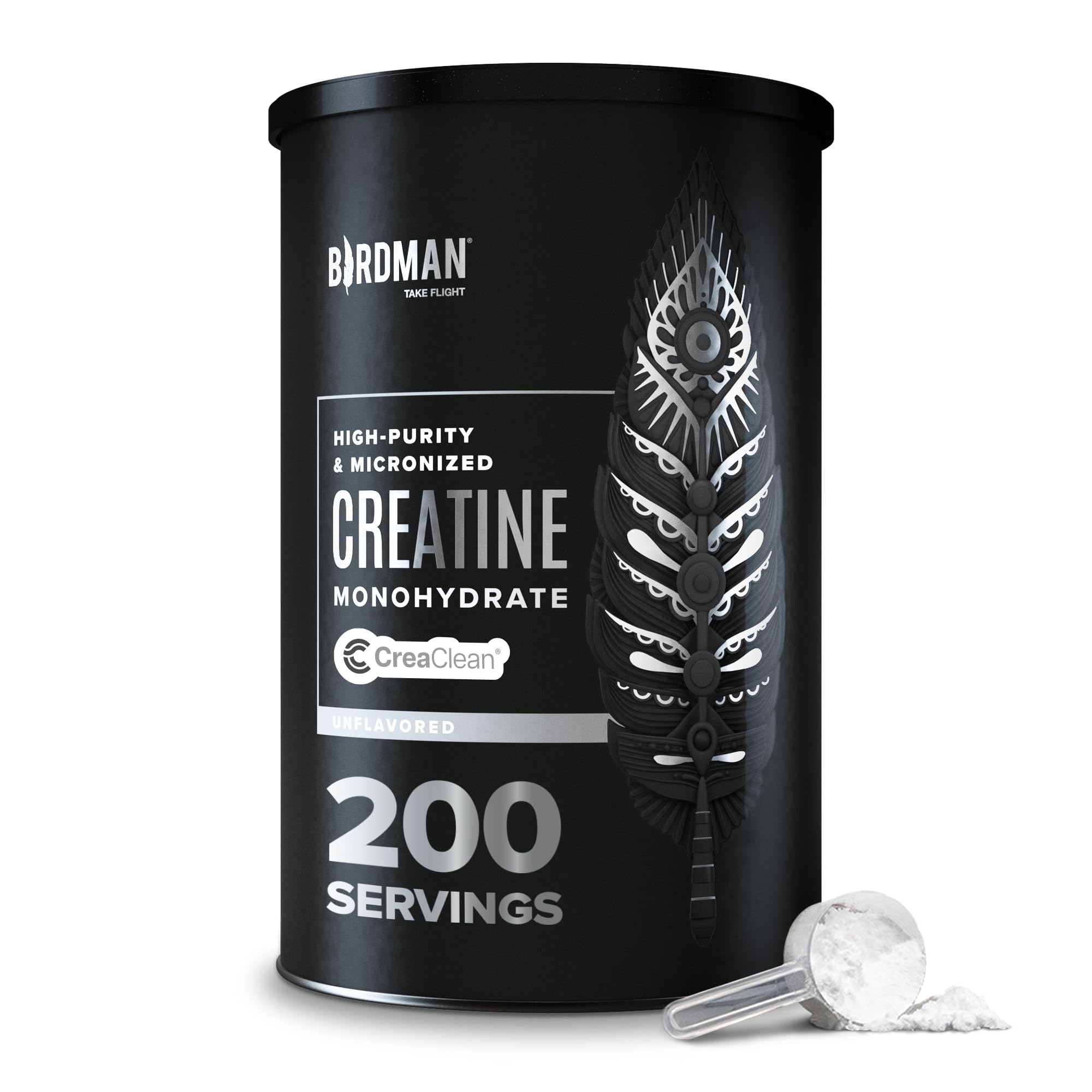 BIRDMAN Micronized Creatine Monohydrate Powder – 200 Servings (5 g Each) | Vegan, Gluten Free, Sugar Free