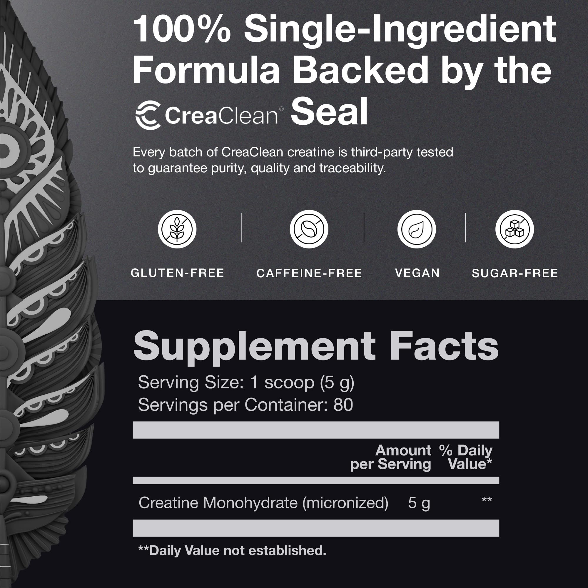 BIRDMAN Micronized Creatine Monohydrate Powder – 200 Servings (5 g Each) | Vegan, Gluten Free, Sugar Free