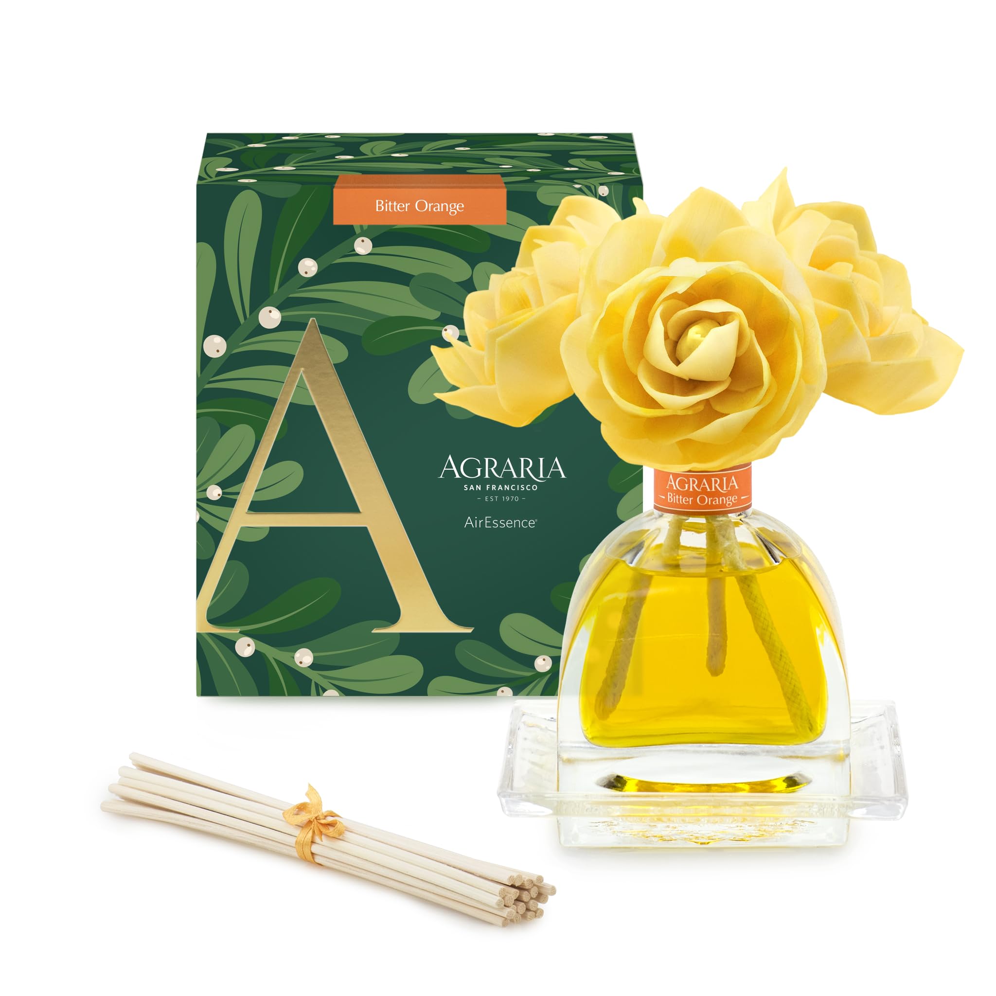 Bitter Orange Holiday AirEssence Diffuser 7.4oz | Luxurious Flower & Reed Diffuser
