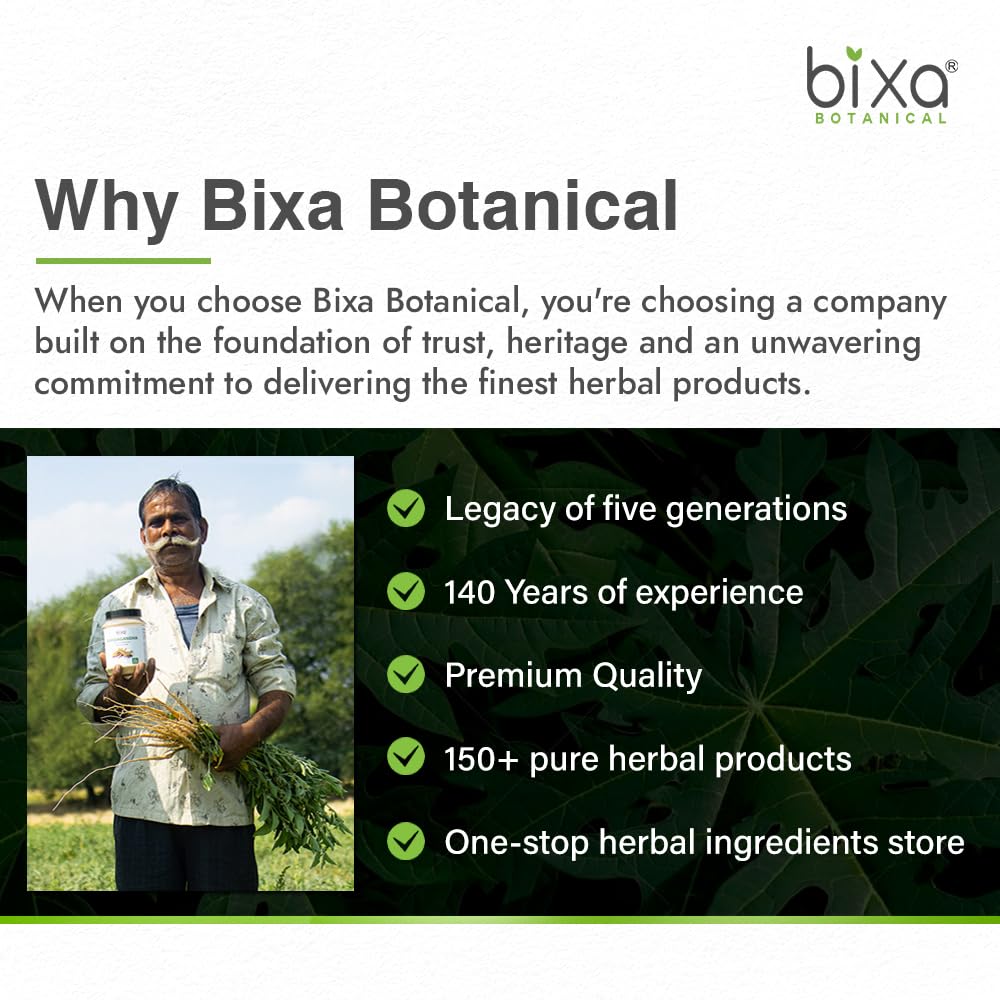 bixa BOTANICAL Safed Musli Powder – Chlorophytum Borivilianum | Steam Treated Ayurvedic Root | 7 oz (200 g)