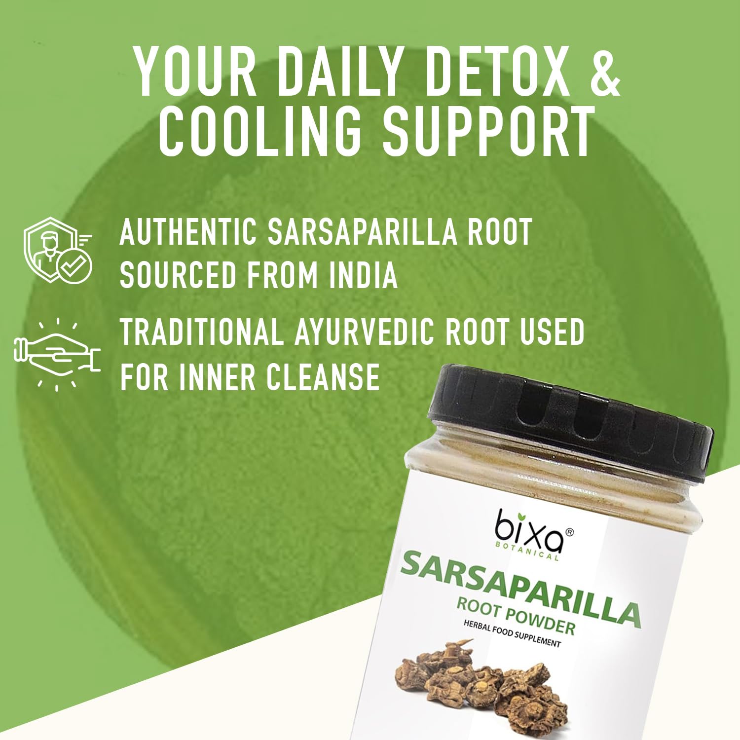 bixa BOTANICAL Sarsaparilla Root Powder (Hemidesmus indicus) – 100g | Blood Purifier & Cooling Agent