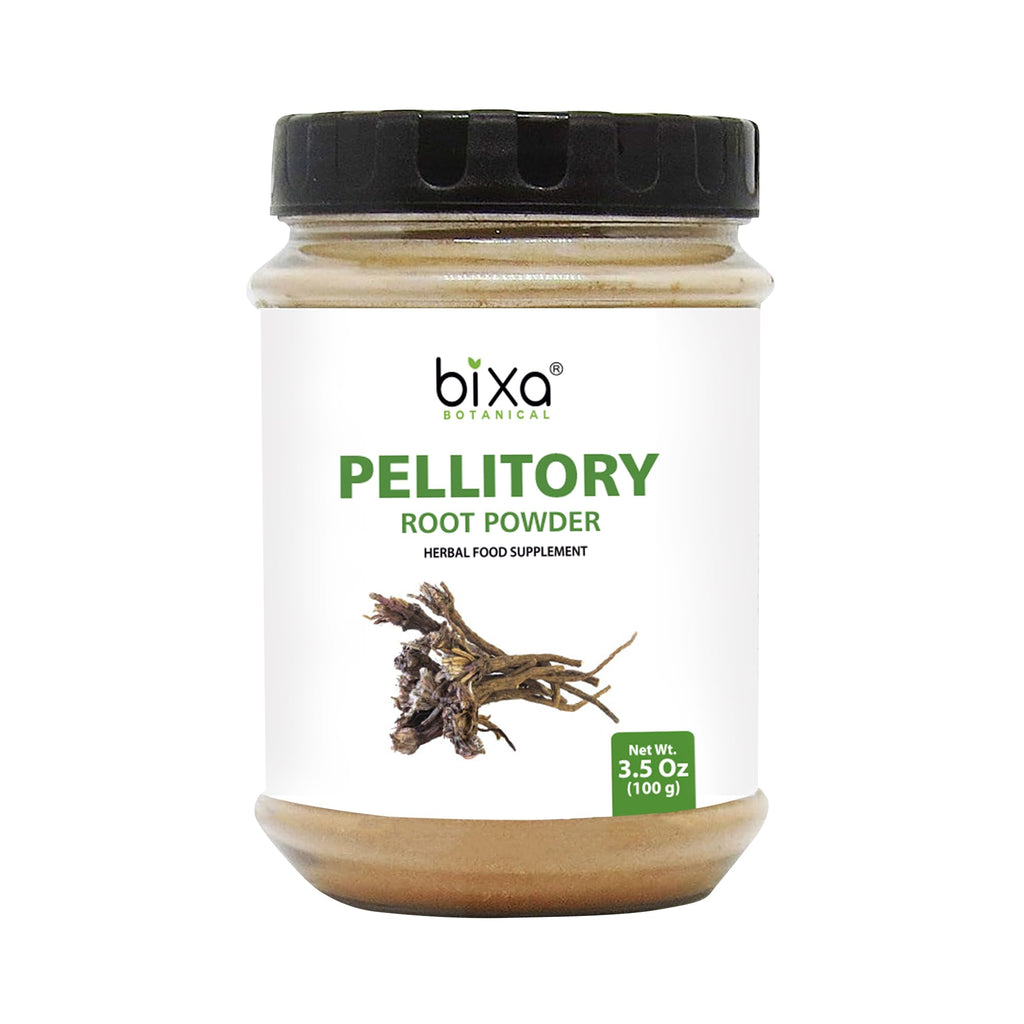 Bixa Pellitory Root Powder (Akarkara) – Ayurvedic Herbal Supplement | Gluten Free, Non-GMO | 3.5 oz