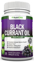 Black Currant Oil 1000 mg - 180 Softgels | Cold-Pressed & Hexane Free