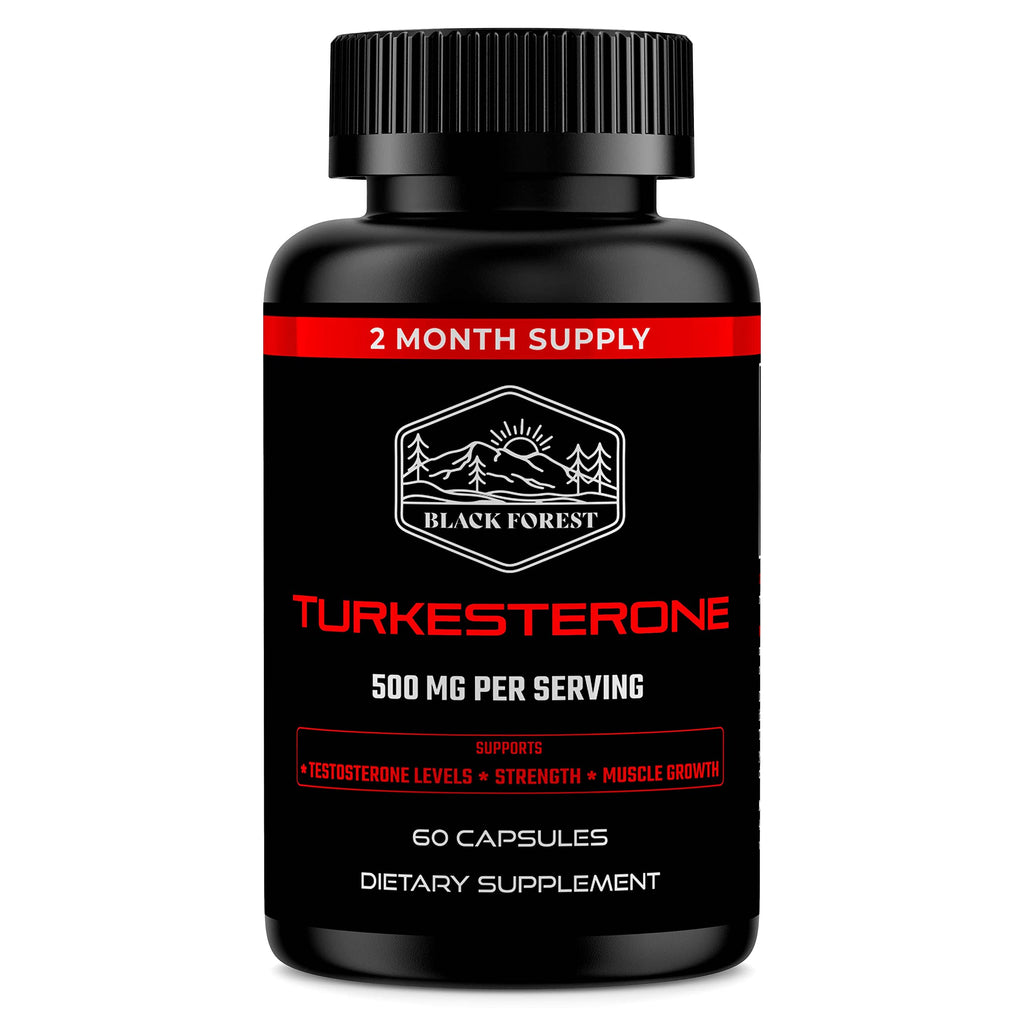 Black Forest Turkesterone 500mg Capsule – 2 Months Supply | Pure 95% Ajuga Turkestanica Extract