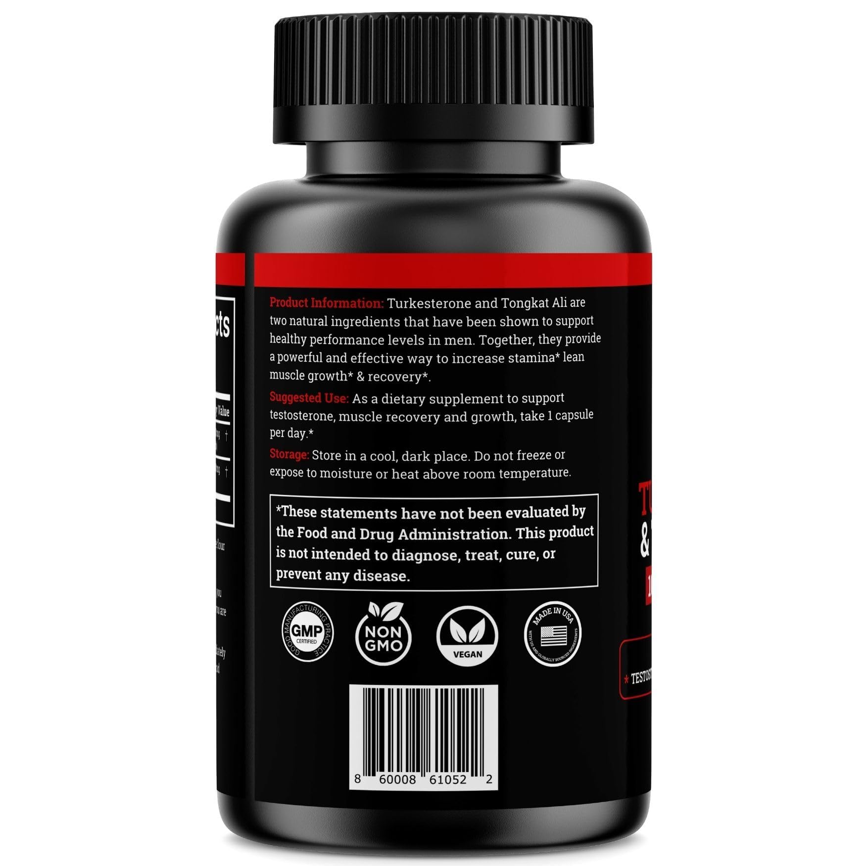 Black Forest Turkesterone Tongkat Ali Supplement 1000mg per Serving | Strength & Energy for Men