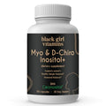 Black Girl Vitamins Inositol Supplement, 2000mg Myo + 50mg D-Chiro, Vegan Capsules to Support Hormone Balance, Healthy Ovarian & Menstrual Wellness, 60 Count