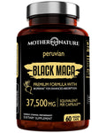 Black Maca Root 50:1 Extract 37,500mg – 60 Capsules | Organic Peruvian Maca