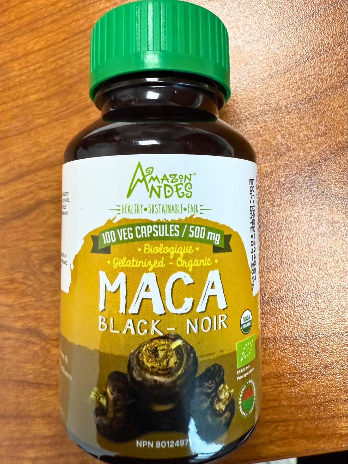 Black Maca Root Capsules – Organic Vegan, 1500mg per Serving | Men's Health