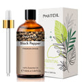 Black Pepper Essential Oil 100ml (3.38 fl oz) | PHATOIL Pure Aromatherapy Oil for Diffuser, Humidifier, DIY Soap, Candles, Bath Bombs