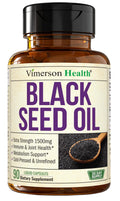Black Seed Oil Capsules - Cold-Pressed 1500mg, Vegan 90 Caps