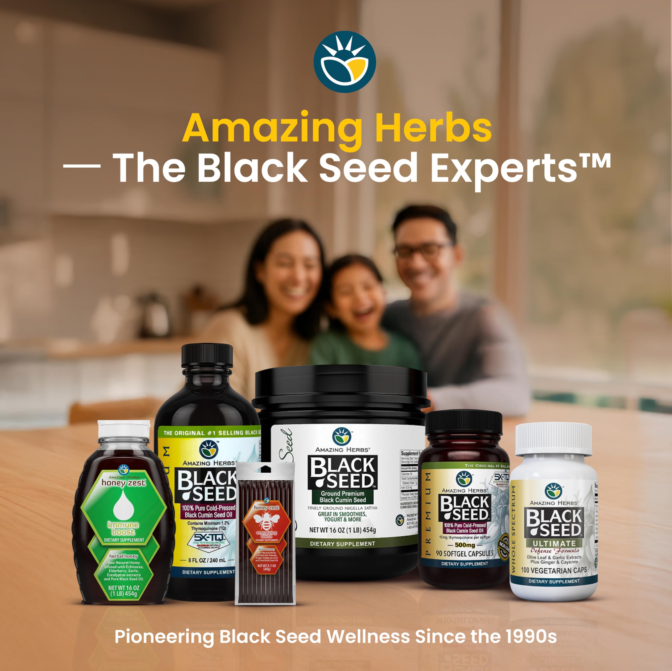 Amazing Herbs Premium Black Seed Oil - Cold Pressed, Gluten Free & Non-GMO - Digestive Health, Immune Support, Brain Function (1 oz) Pack of 3