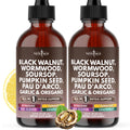 Black Walnut Wormwood Cleanse Drops - 4oz Liquid Tincture with Soursop & Herbs