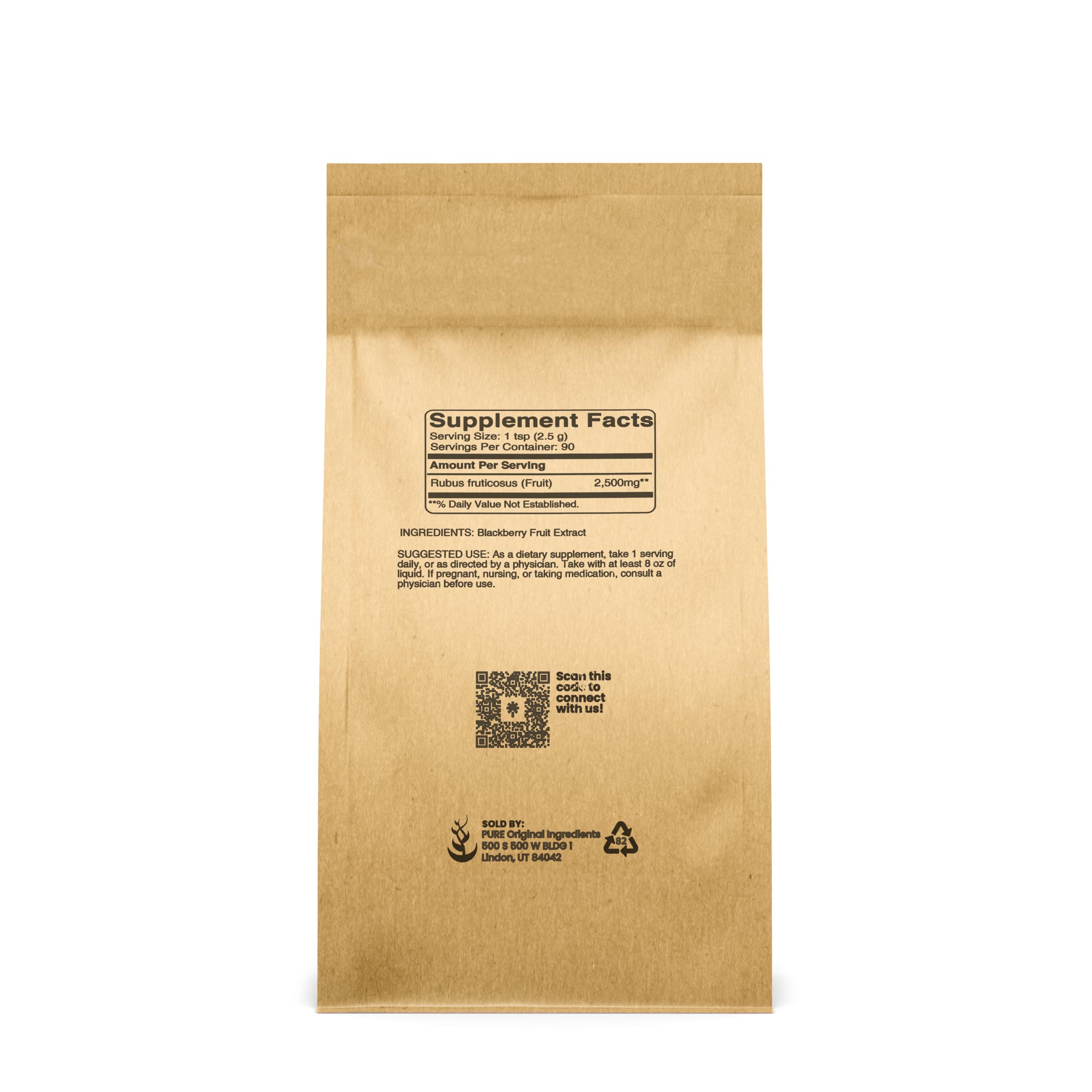 Pure Original Ingredients Blackberry Fruit Extract – 8 oz (4:1 Powder)