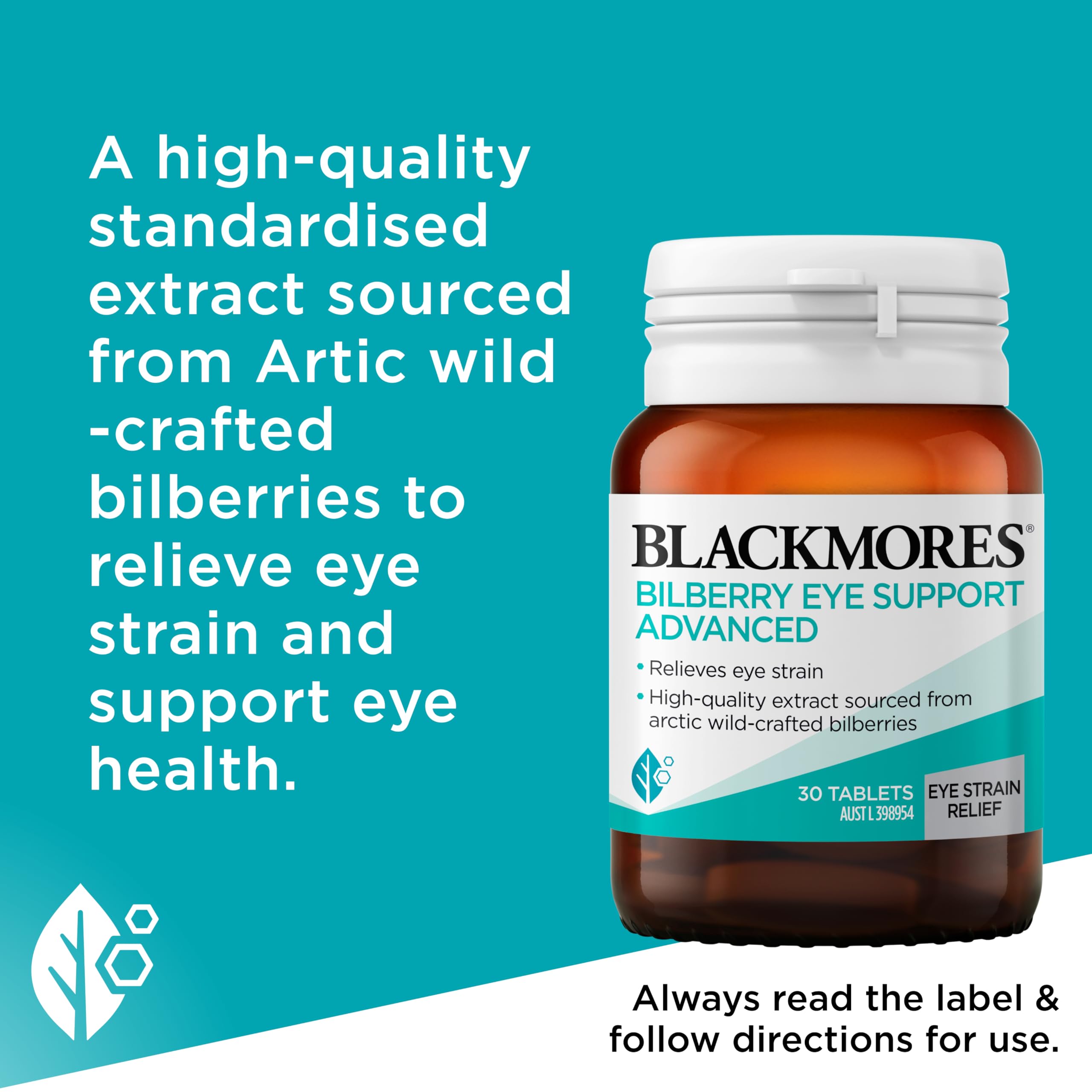 Blackmores Bilberry Eye Support Advanced 30 Tablets - Eye Health