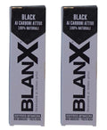 BlanX: "Black" Whitening Black Toothpaste - 2.54 Fluid Ounces (75ml) Tube (Pack of 2) [ Italian Import ]