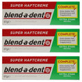 Blend-A-Dent Extra Stark Neutral Green Denture Adhesive Cream 47g - 3 Pack