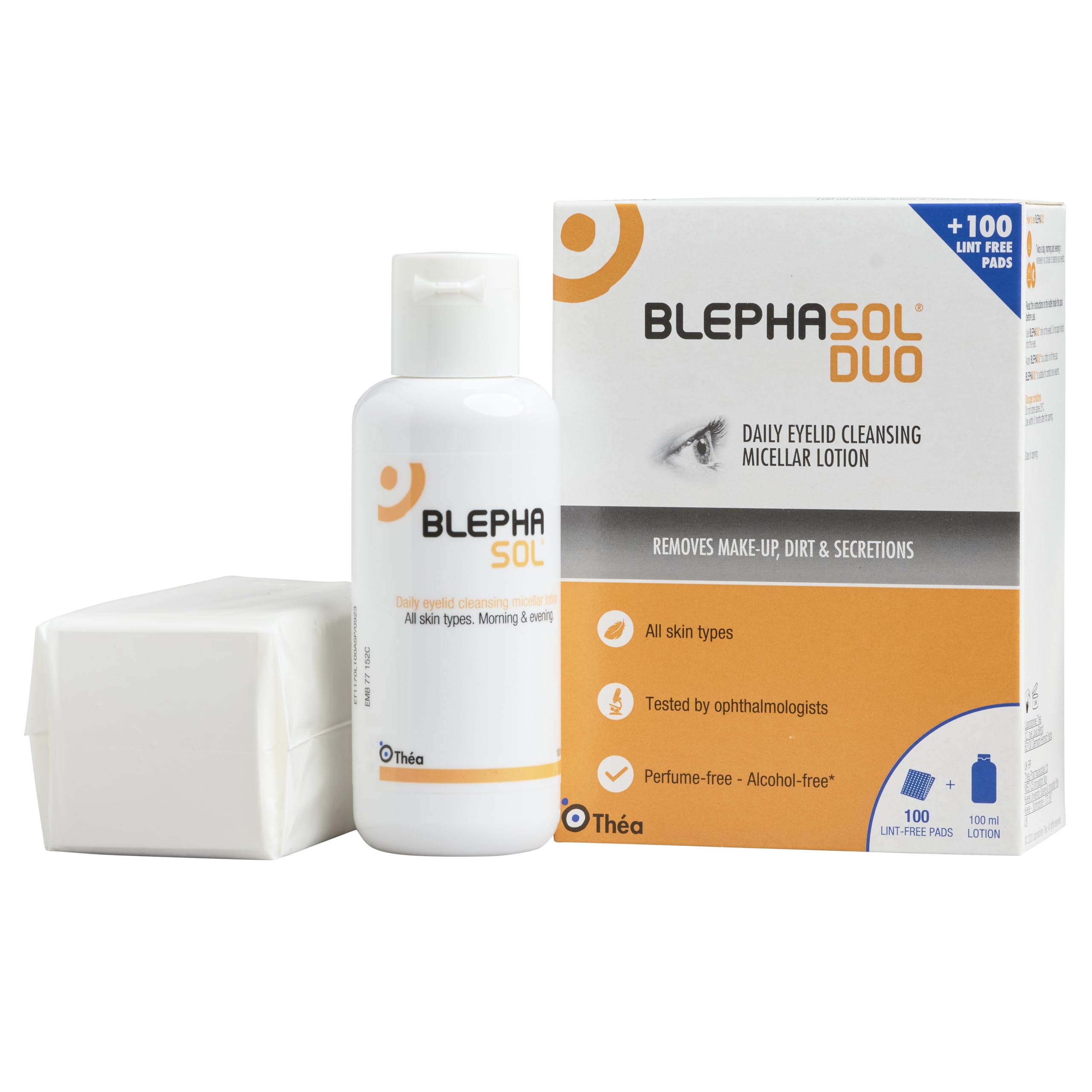 Blephasol Duo 100ml Eyelid Cleansing Micellar Lotion – 100 Pads | Preservatives Free | For Sensitive Eyes