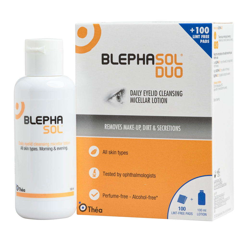 Blephasol Duo 100ml Eyelid Cleansing Micellar Lotion – 100 Pads | Preservatives Free | For Sensitive Eyes